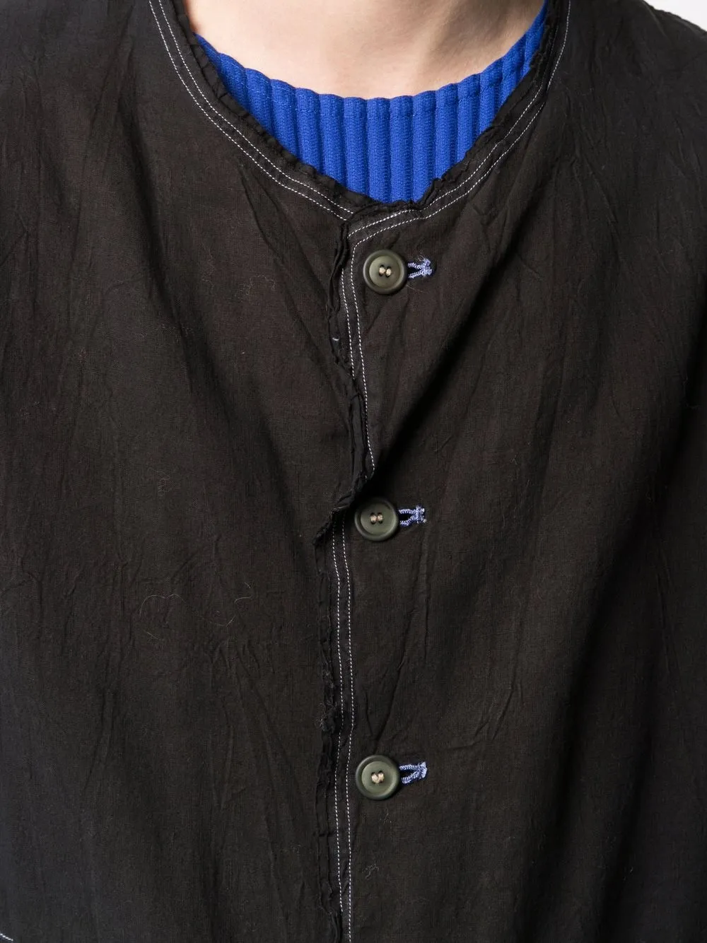 фото Issey miyake pre-owned жилет 1990-х годов с круглым вырезом