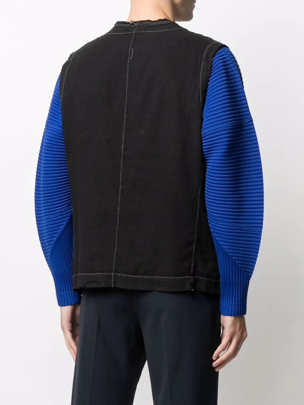 фото Issey miyake pre-owned жилет 1990-х годов с круглым вырезом