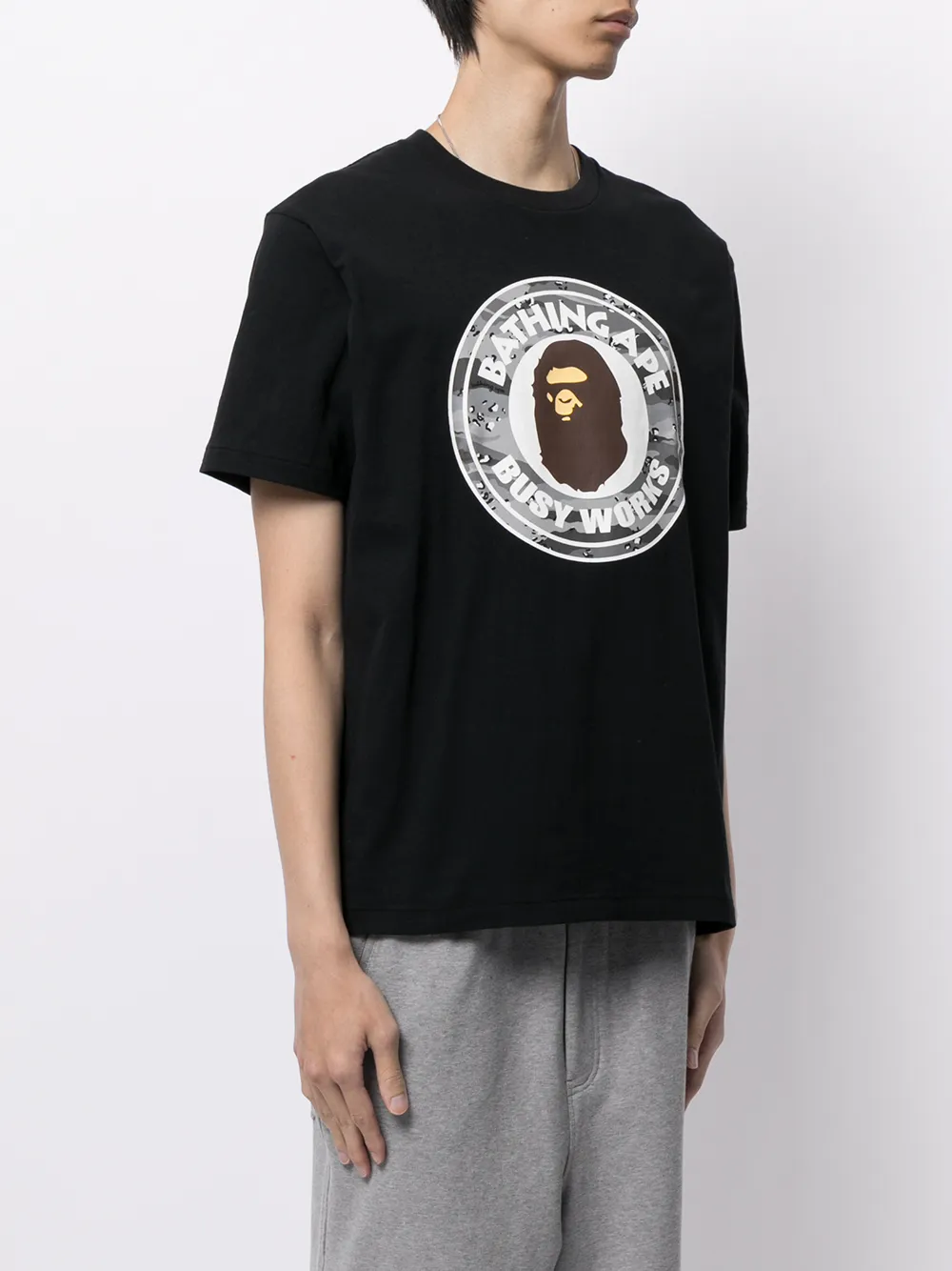 фото A bathing ape® футболка с графичным принтом