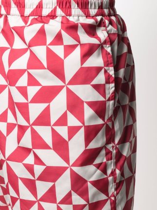 geometric print shorts展示图