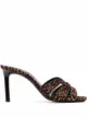 Image 1 of Saint Laurent Tribute leopard-print 85mm mules