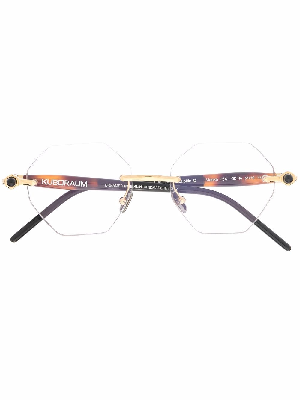 фото Kuboraum p54 geometric frame glasses