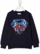 Image 1 of Kenzo Kids elephant-embroidered cotton sweatshirt