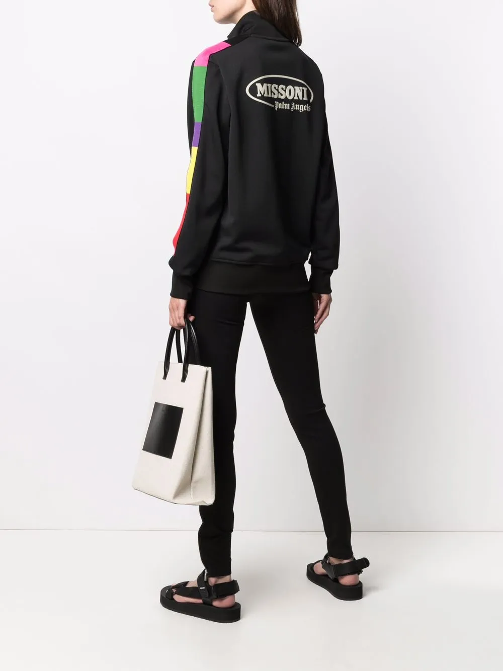  Palm Angels X Missoni Sportjacke Mit Logo   Schwarz 