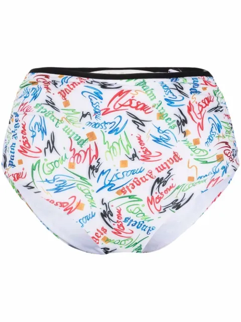 Palm Angels bikini bottom con logo Scribble de Palm Angels x Missoni