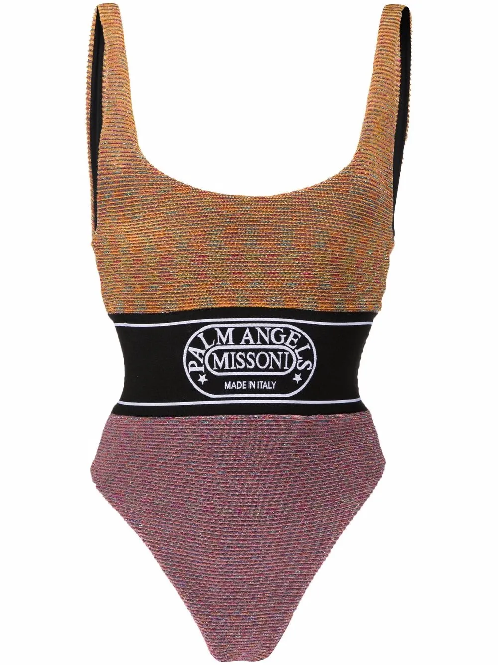 Image 1 of Palm Angels x Missoni lurex Heritage logo swimsuit