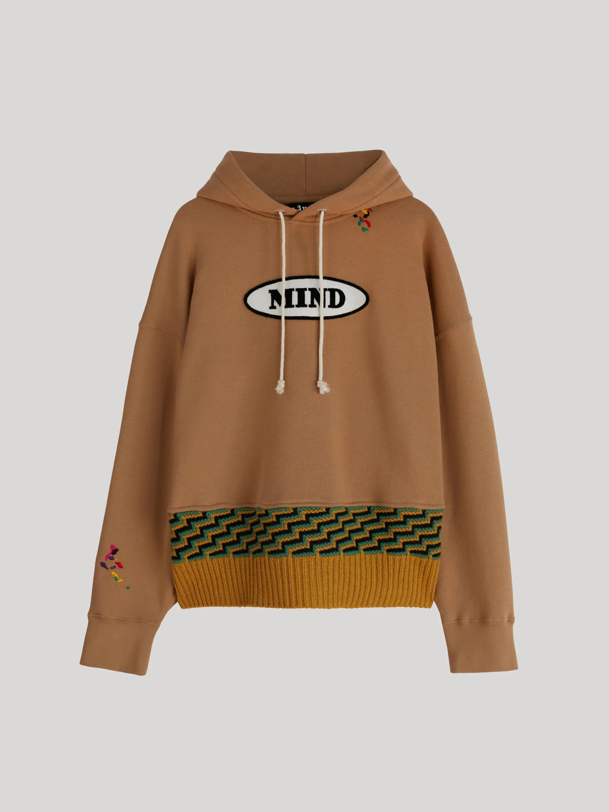 KNITTED HOODIE in neutrals Palm Angels® Official