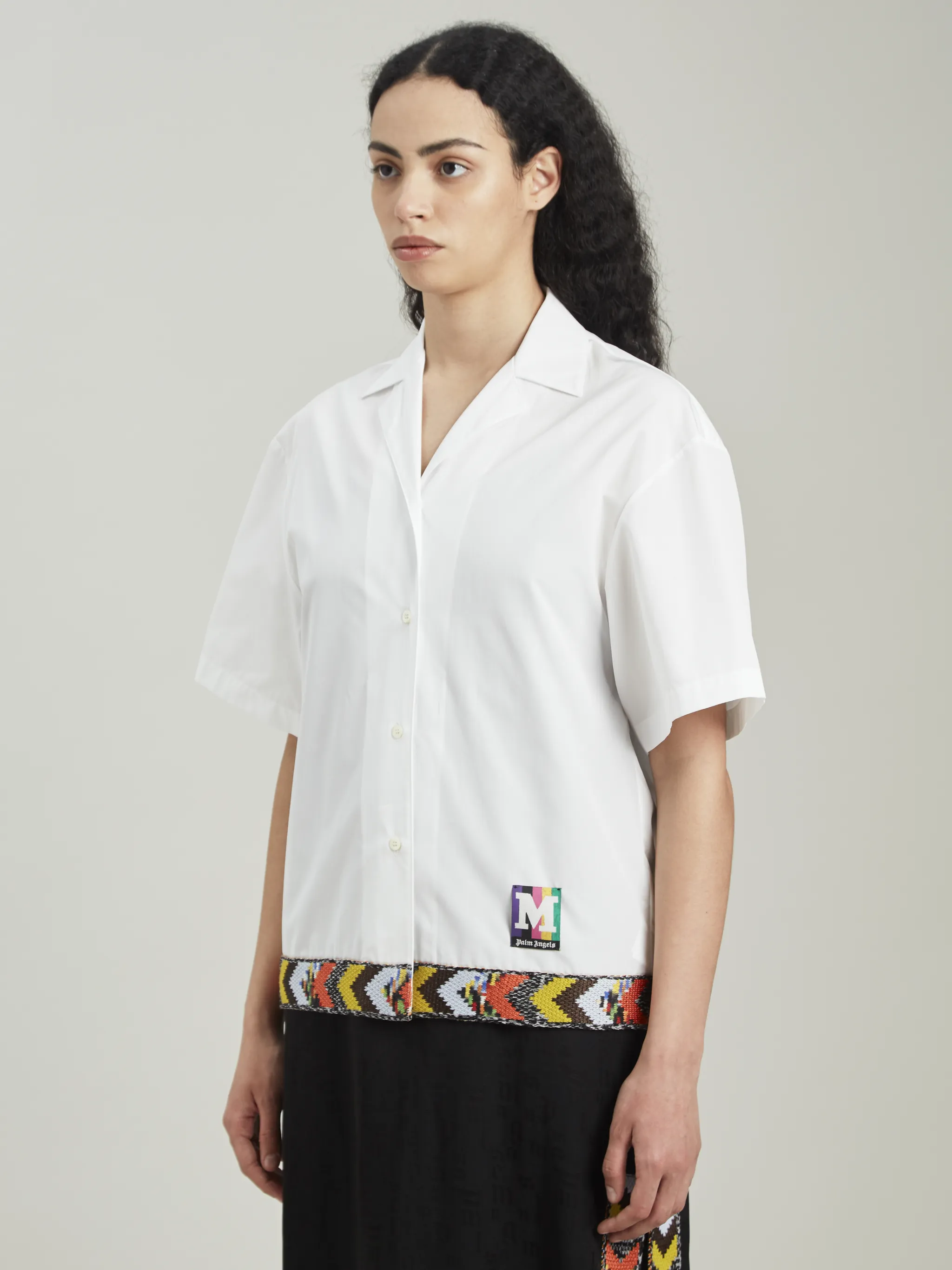 BOWLING SHIRT in white Palm Angels® Official