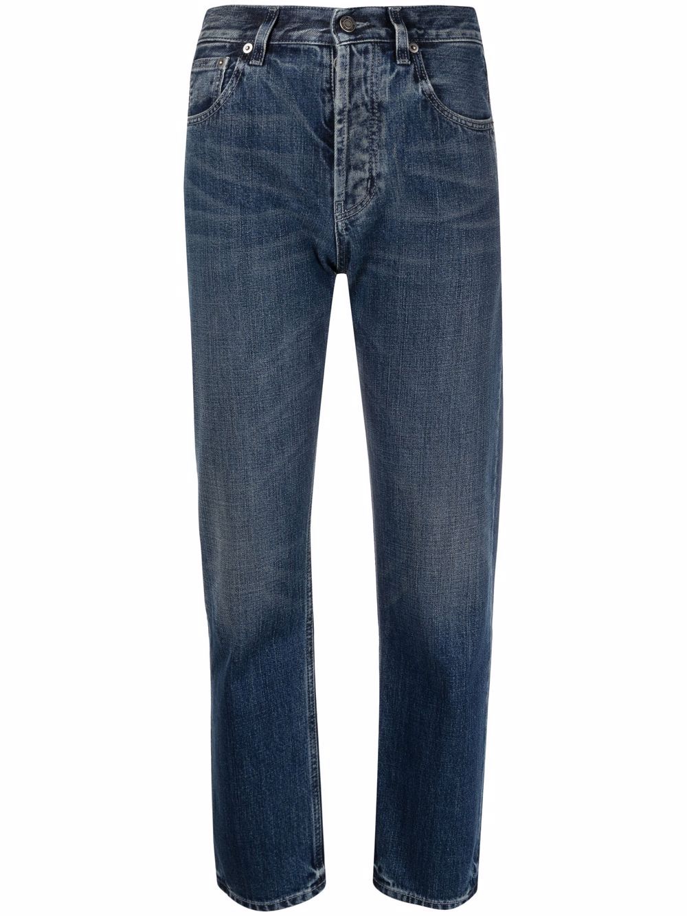 Shop Saint Laurent high-waisted cropped jeans with Express Delivery ...