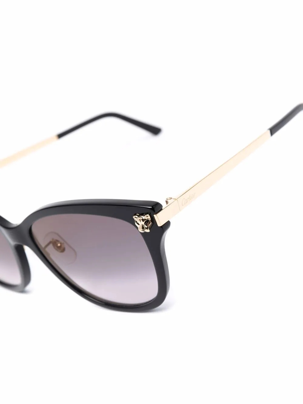 Cartier Eyewear Panthère de Cartier zonnebril met rond montuur Zwart