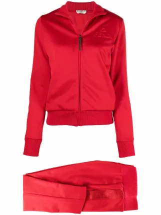 Shop Fendi logo-trim tracksuit with 