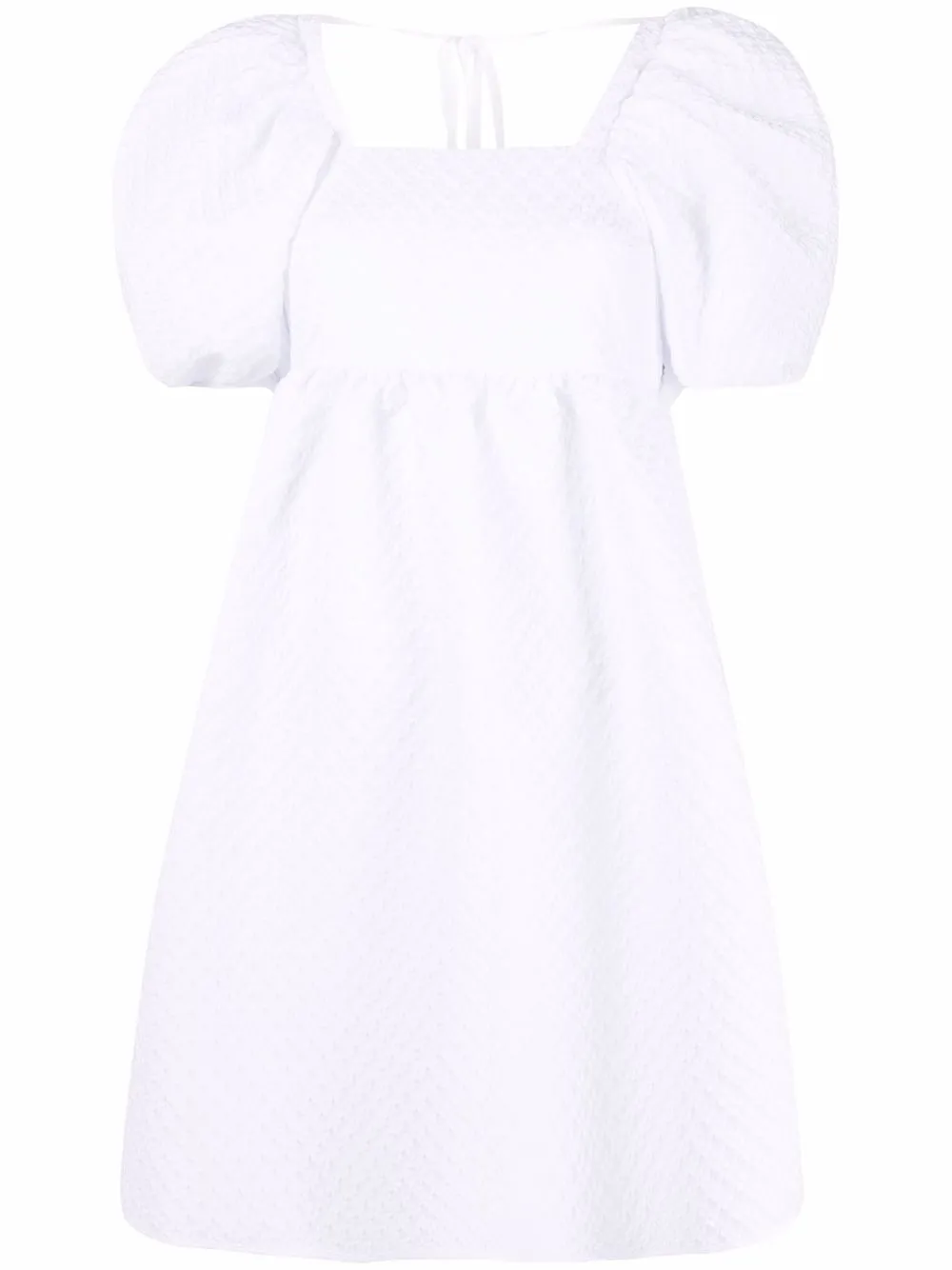 Shop Cecilie Bahnsen Tilde Puff-sleeved Dress In White