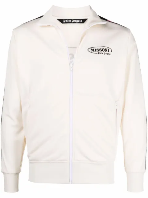 Palm Angels x Missoni Sport logo print contrast trim track jacket