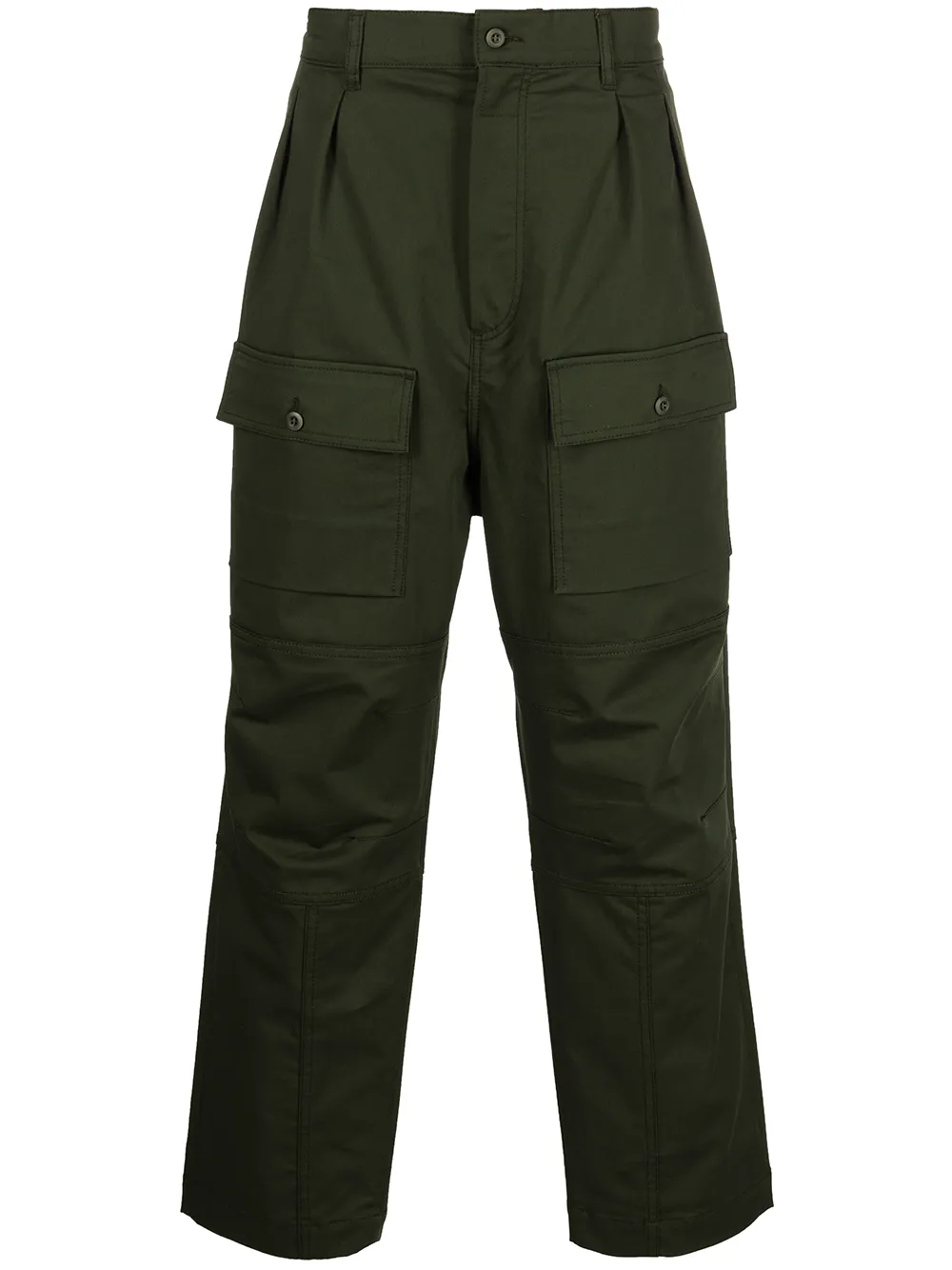 Maison Kitsuné pantalones cargo rectos - Verde