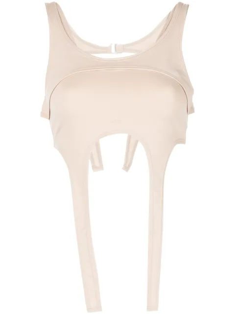HELIOT EMIL cropped multi-panelled vest top 