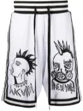 Haculla Face Off print basketball shorts - White