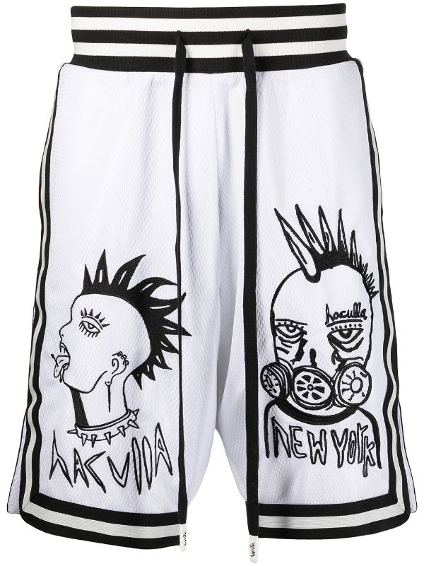 Haculla Face Off Print Basketball Shorts White FARFETCH UK