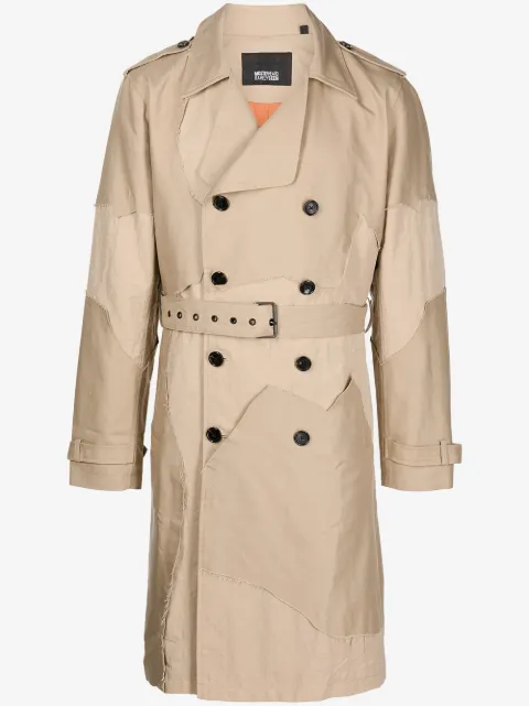 Mostly Heard Rarely Seen manteau bicolore à boutonnière croisée