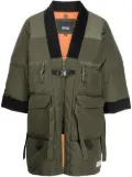 Mostly Heard Rarely Seen colour-block panelled padded coat - Green