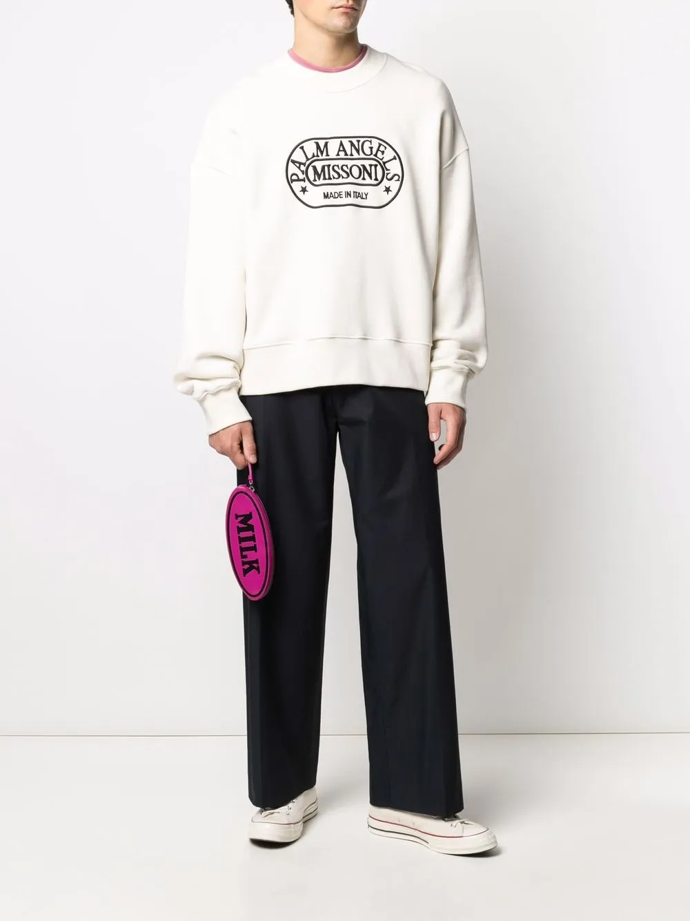 Image 2 of Palm Angels x Missoni Milk clutch bag