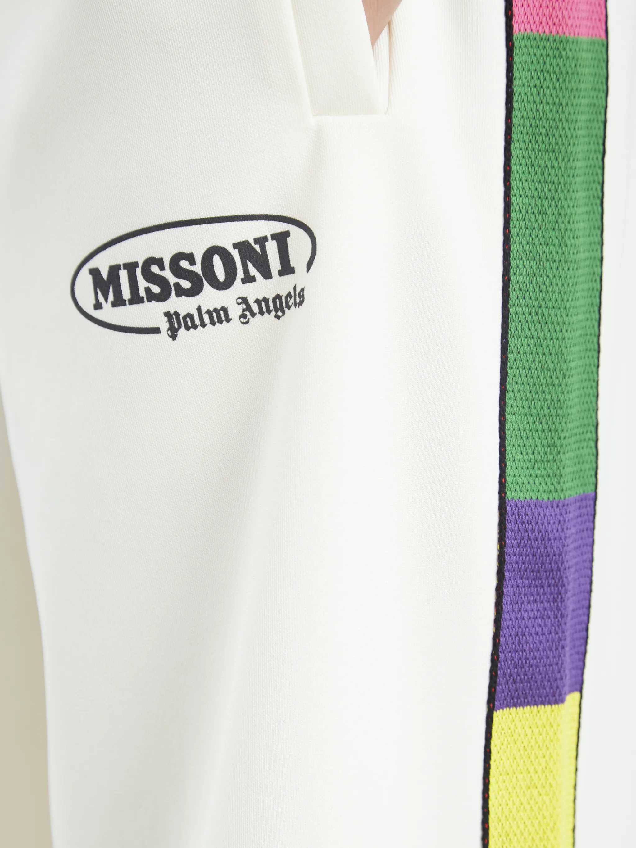 MISSONI TRACK SHORTS in white - Palm Angels® Official