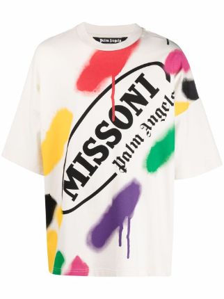 Palm Angels x Missoni Sport Logo Print T-shirt - Farfetch