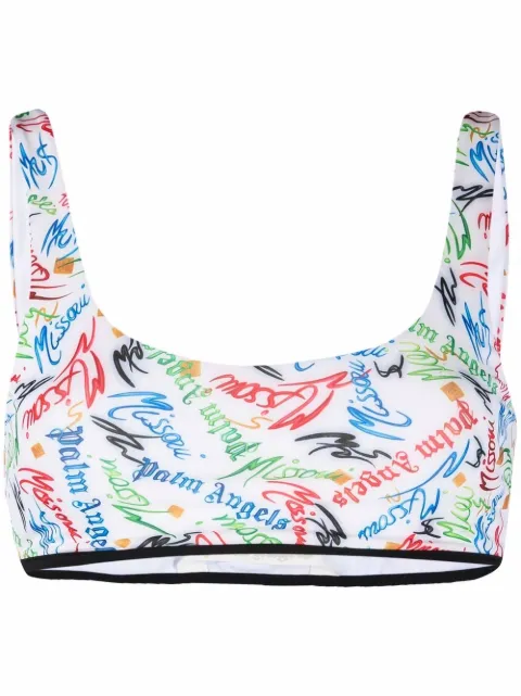 Palm Angels top de bikini Scribble de Palm Angels x Missoni