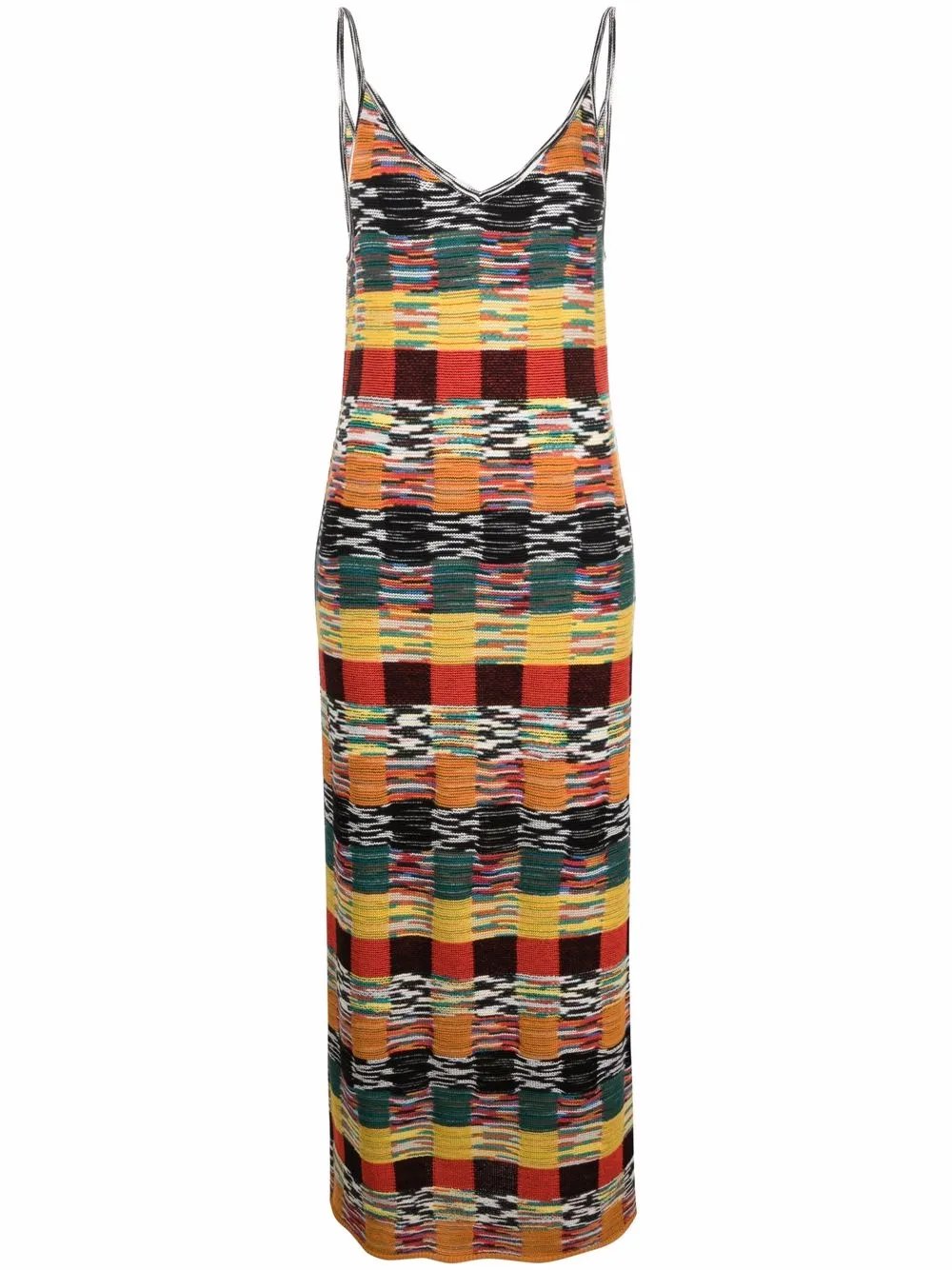 

Palm Angels x Missoni Melting Logo knitted long dress - Orange