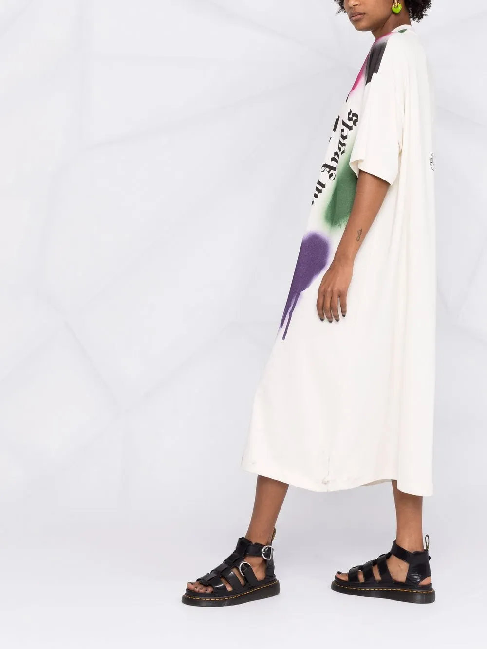 Palm Angels x Missoni Sport T-shirtjurk Wit