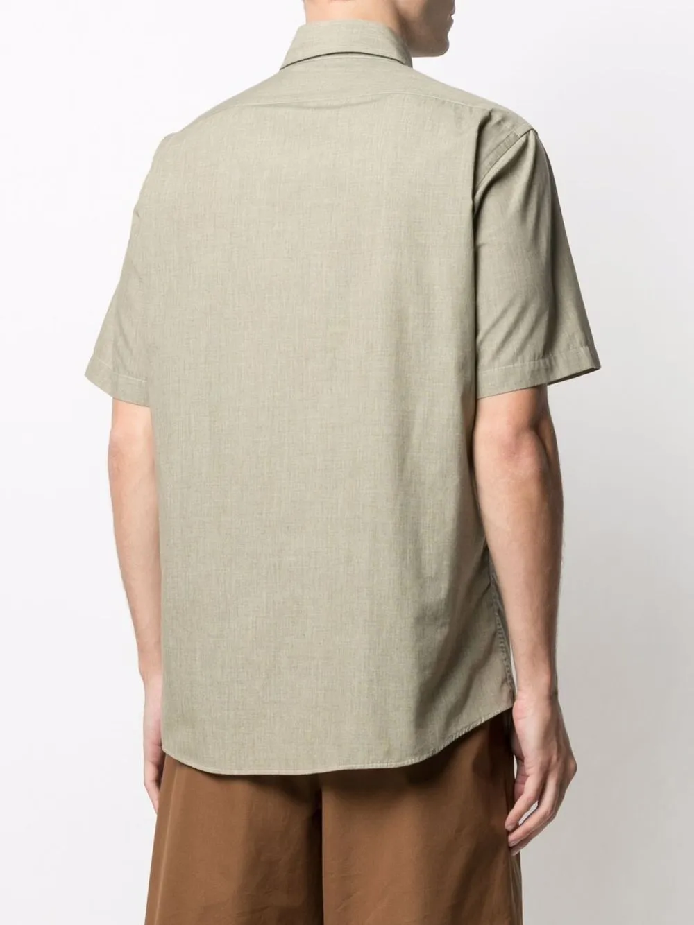 Pre-owned Saint Laurent 1990s Short-sleeved Button-down Shirt In Neutrals