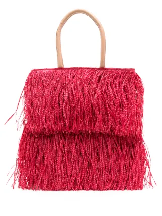 Straw bag with on sale fringe