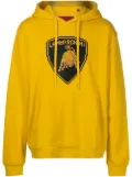 Mostly Heard Rarely Seen 8-Bit Raging Bull-print cotton hoodie - Yellow