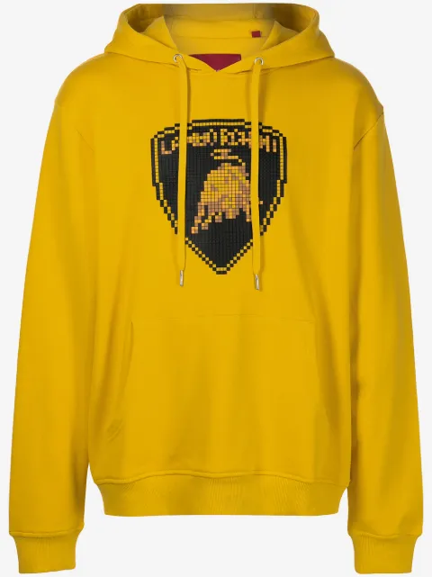 Mostly Heard Rarely Seen 8-Bit Raging Bull-print cotton hoodie
