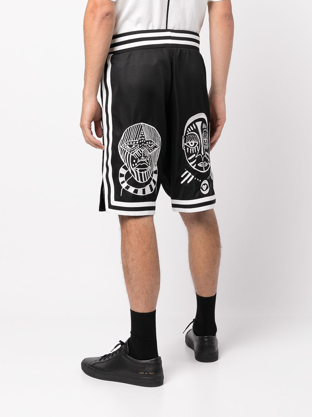 Shop Haculla Embroidered Mesh-panel Basketball Shorts In Black