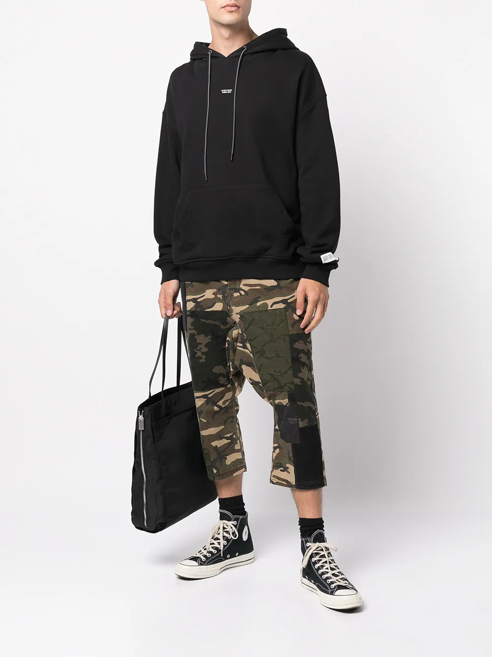 Mostly Heard Rarely Seen Hoodie met print - Zwart