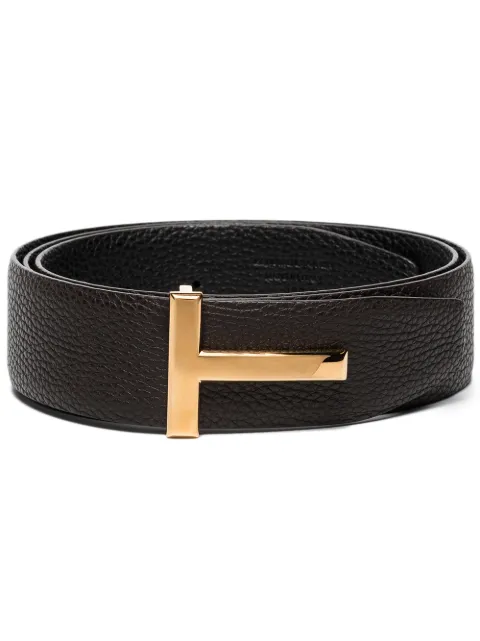 TOM FORD cinturón reversible con hebilla en T