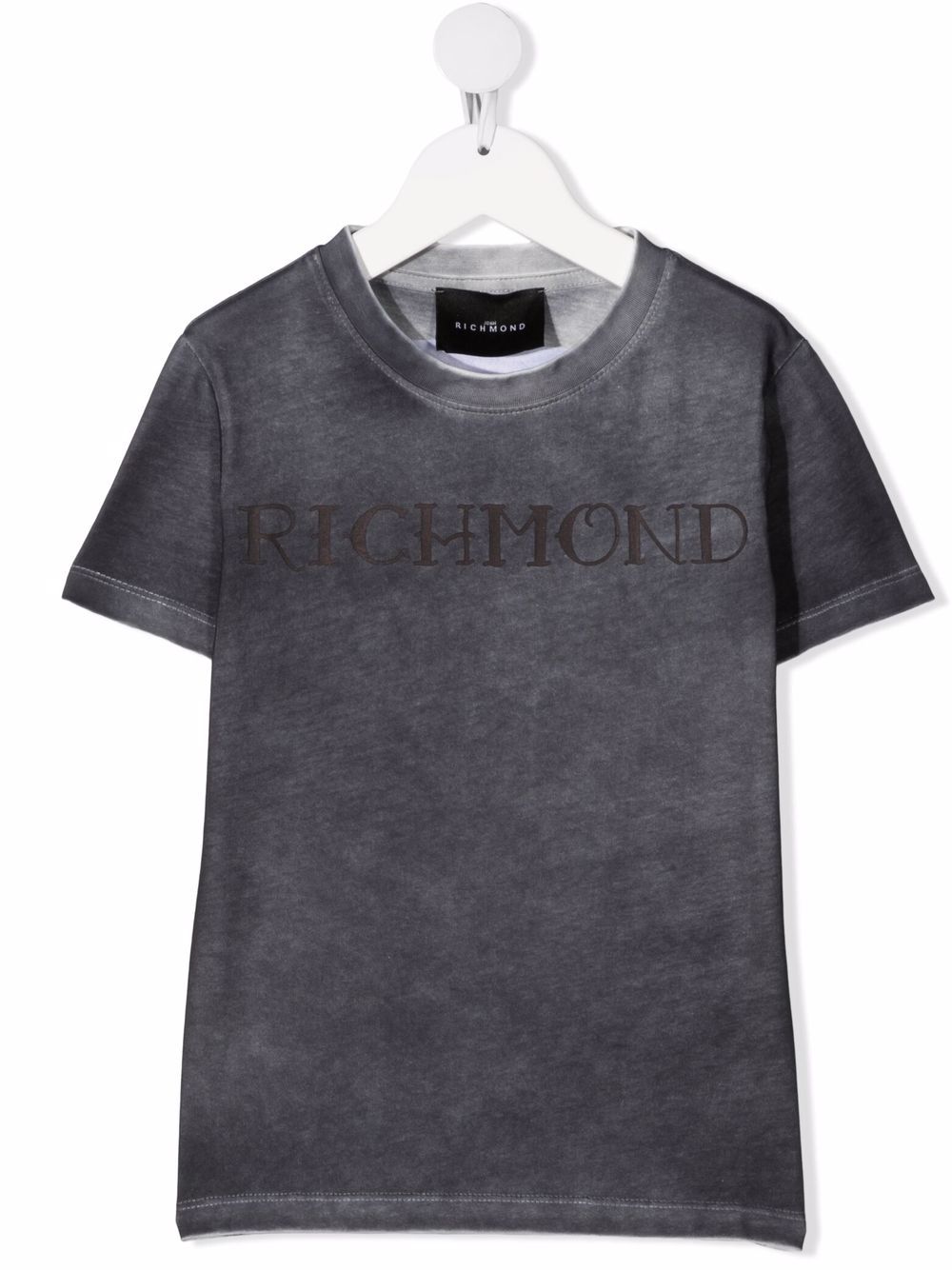 John Richmond Junior Logo-print Cotton T-shirt In Grau