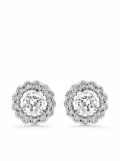 David Morris 18kt white gold Elizabeth diamond stud earrings - Silver