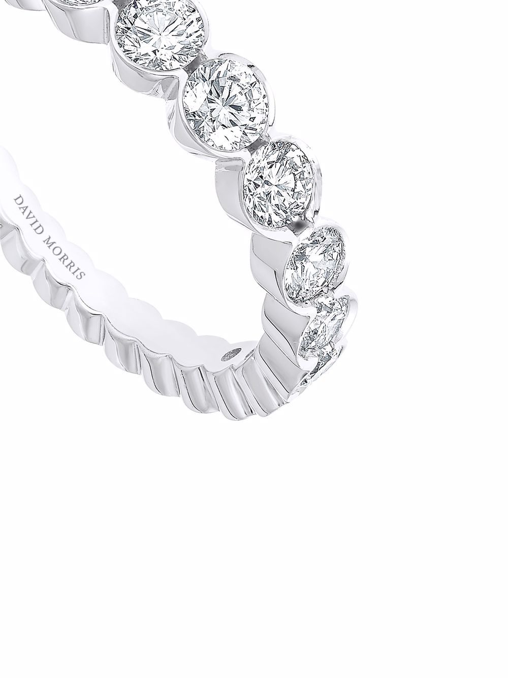 Shop David Morris 18kt White Gold Elizabeth Diamond Eternity Ring In Silber