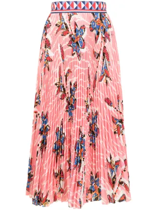 Stella Jean Floral Print Pleated Midi 