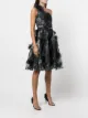 Marchesa Notte коктейльное платье на одно плечо