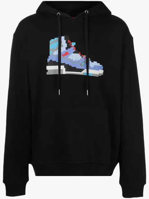 Mostly Heard Rarely Seen 8-Bit 508 Hi Top-print cotton hoodie