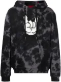 Mostly Heard Rarely Seen 8-Bit Rock On-print cotton hodiee - Black