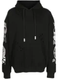 Haculla graphic-print distressed hoodie - Black