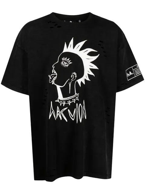 Haculla punk logo-print T-shirt