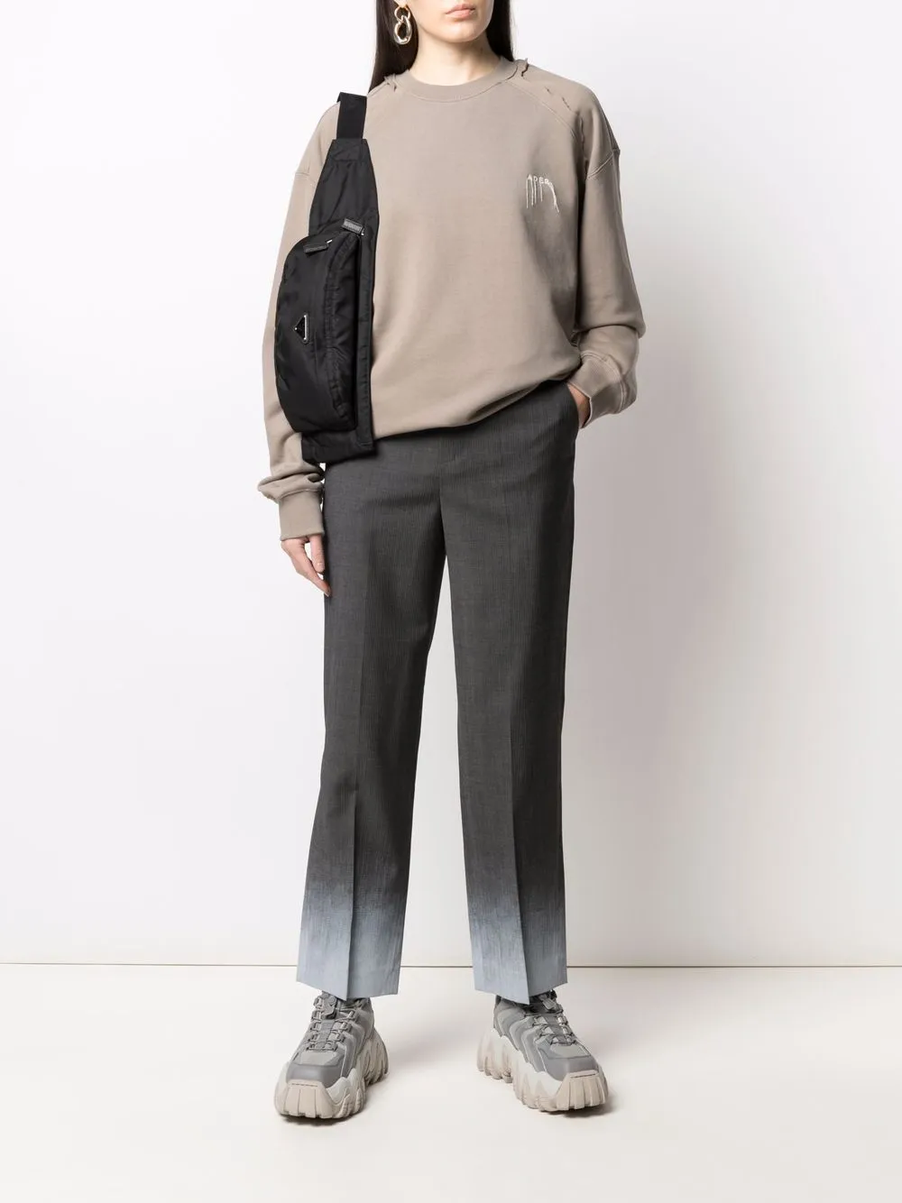 Ader Error Kaput Logo-embroidered Sweatshirt In 中性色
