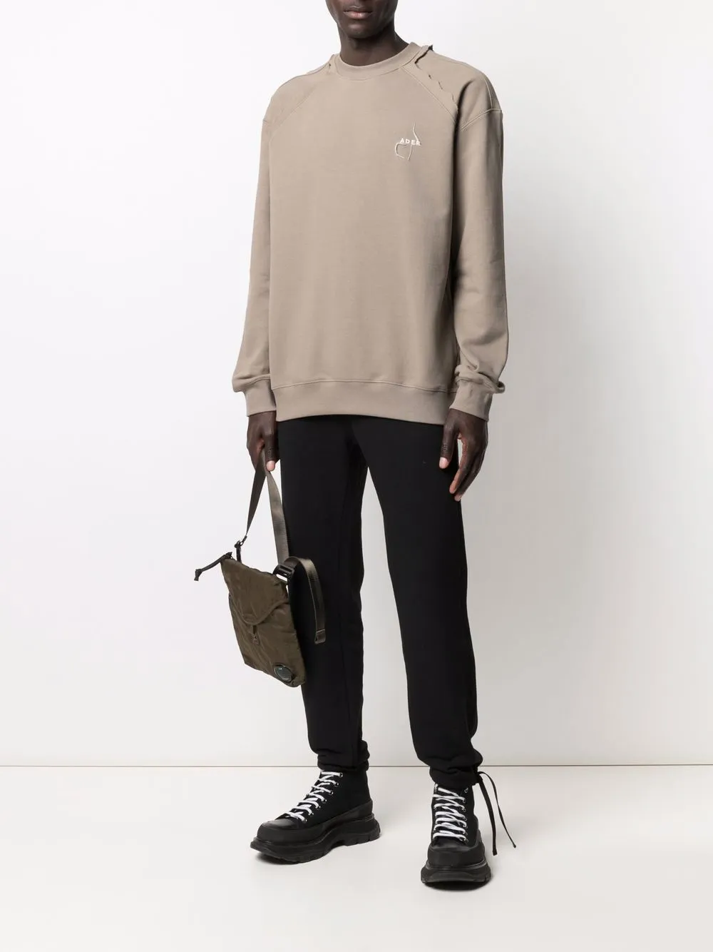 Ader Error Kaput Logo-embroidered Sweatshirt In 中性色