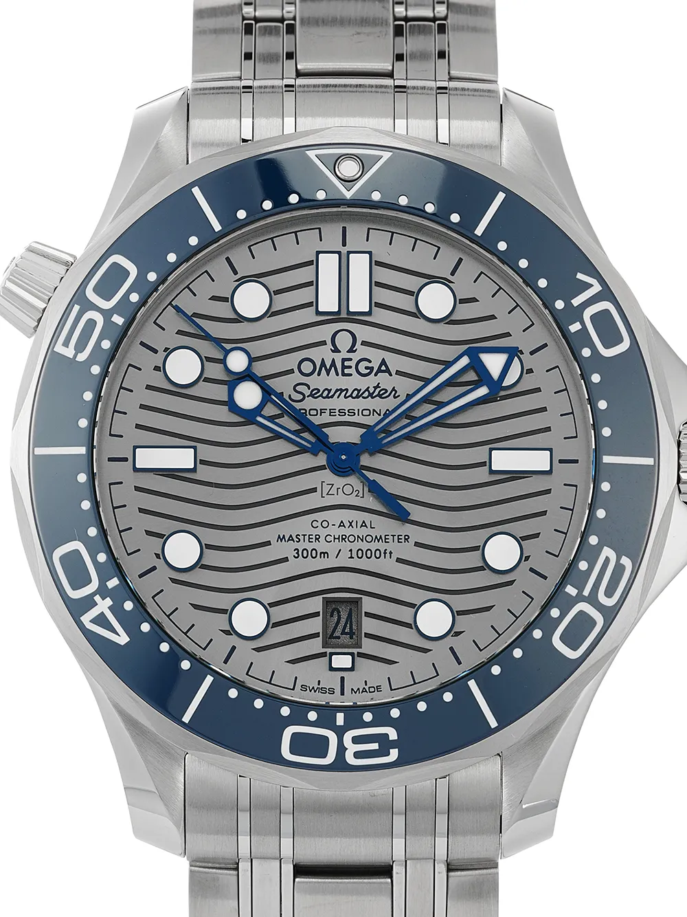 фото Omega наручные часы seamaster diver 300m co-axial master chronometer pre-owned 42 мм 2021-го года