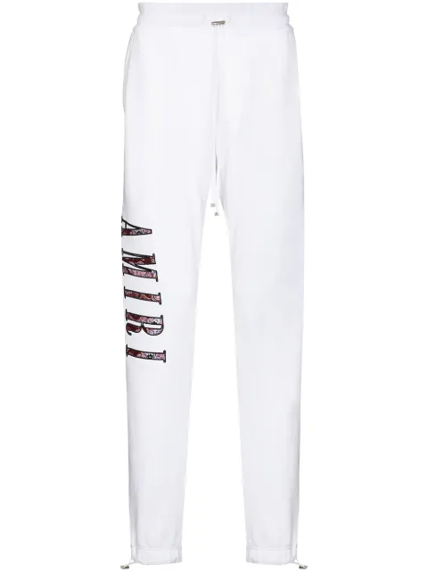 AMIRI paisley-logo cotton track pants