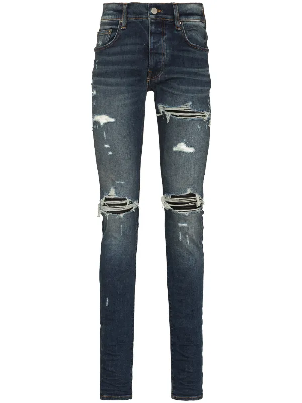 AMIRI MX1 Distressed Skinny Jeans - Farfetch